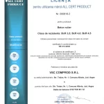 Certificat laborator propriu autorizat GR II autorizare 4